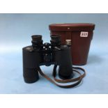 Pair of Carl Zeiss Jena Oztarem 8x50 B binoculars and leather case