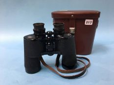 Pair of Carl Zeiss Jena Oztarem 8x50 B binoculars and leather case