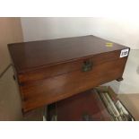 Mahogany jewellery box and contents