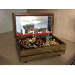 Jewellery box and a quantity of costume jewellery