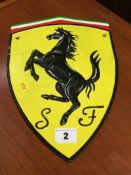 Cast Ferrari sign