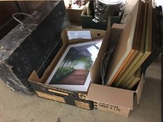 Two boxed of pictures
