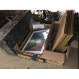 Two boxed of pictures