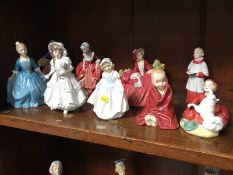 9 Royal Doulton figures, various