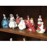 9 Royal Doulton figures, various