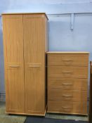 Modern wardrobe and chest of drawers