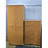 Modern wardrobe and chest of drawers