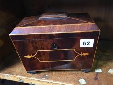 Mahogany tea caddy