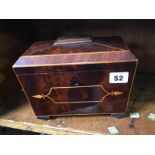 Mahogany tea caddy