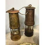Eccles and a Patterson miners lamp