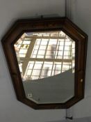 Oak framed mirror