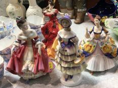 Four Royal Doulton figures