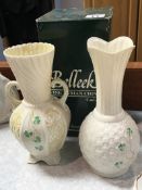 Two Belleek jugs