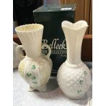 Two Belleek jugs