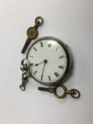 Continental silver pocket watch