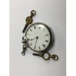 Continental silver pocket watch