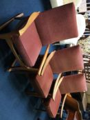 Two Parker Knoll armchairs and a rocking chair