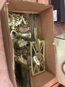 Box of assorted brass wear