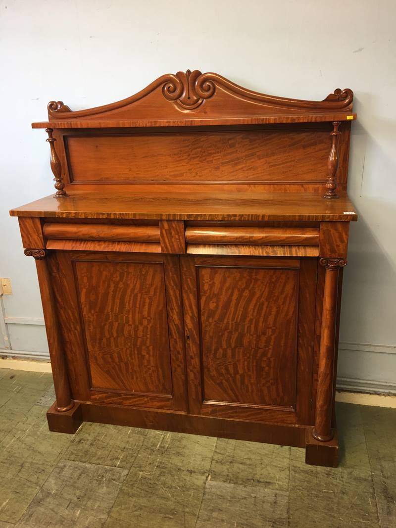 A Victorian mahogany chiffonier, 122cm wide