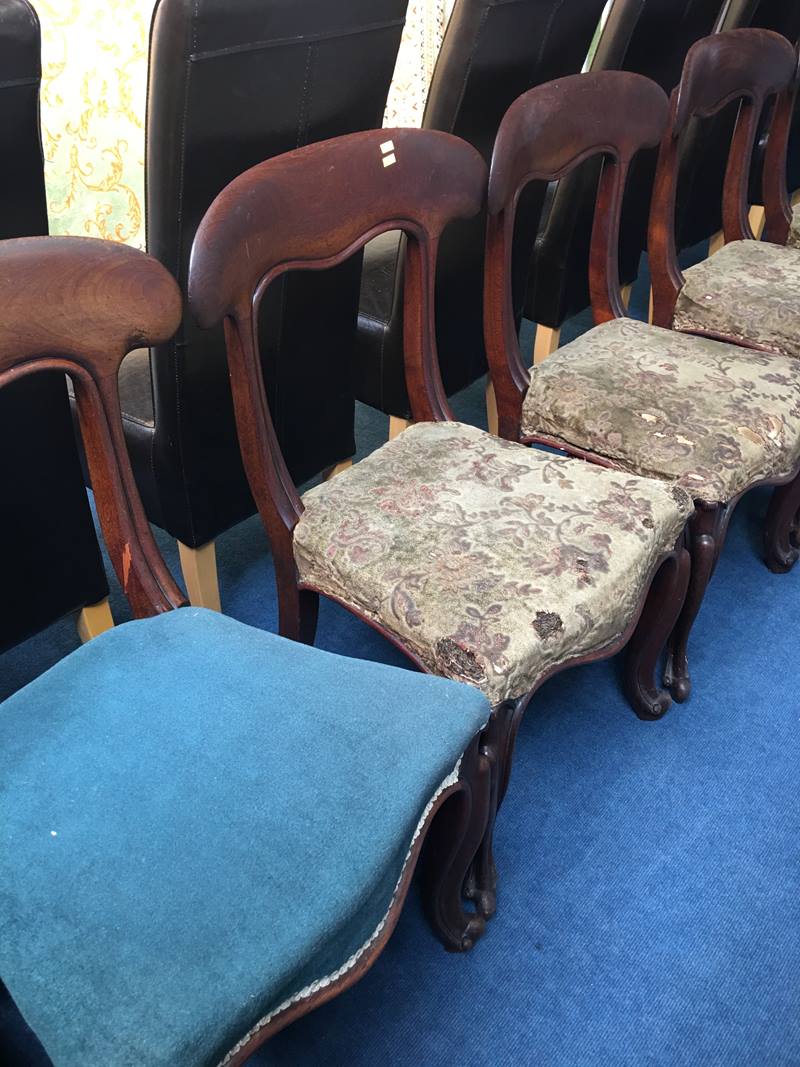 A set of six mahogany William IV dining chairs - Image 2 of 3