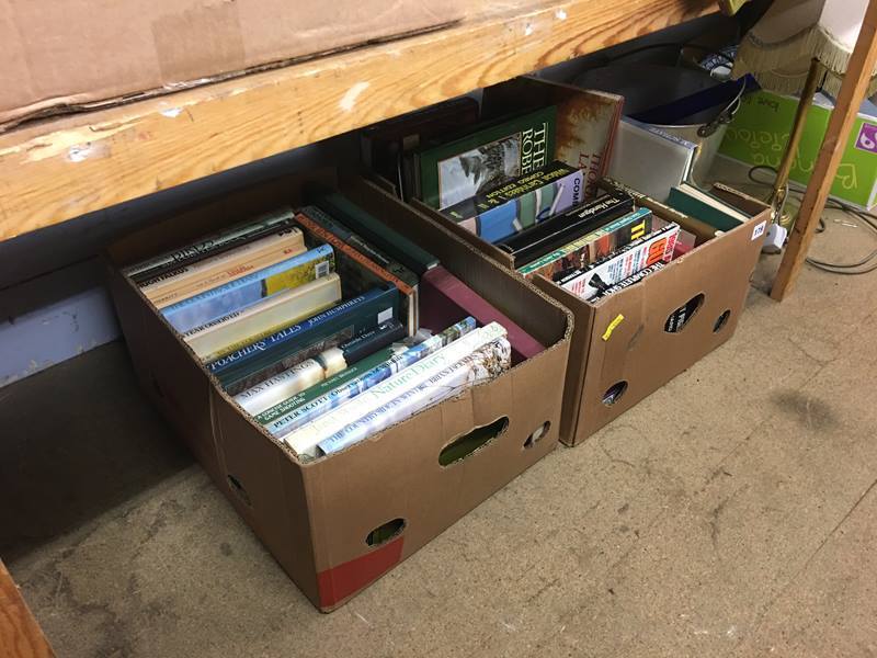 Two boxes of books; countryside topics, shotgun/hunting