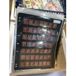 Stamp collection, including a quantity of Penny Red stamps etc.