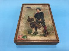 A Victorian cased block puzzle