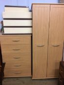 Modern wardrobe and chest of drawers