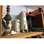 A steam mop, two portable radiators, stool and lamp etc.