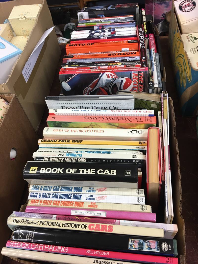 Two boxes of books; cars, Moto GP and automotive topics - Image 2 of 3