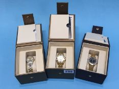 Three ladies Ingersoll wristwatches, with boxes