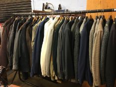 A selection of leather coats, sports jackets and suits (XL)