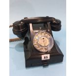 A Bakelite Deco telephone