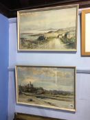 Pair, William Fergie (1893-1971), watercolour, signed, 'Low Newton by the Sea', and 'Warkworth',