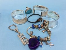 Quantity of assorted silver costume jewellery etc.