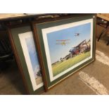 Two framed aviation themed prints by John ***