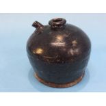 A treacle glaze stoneware flagon