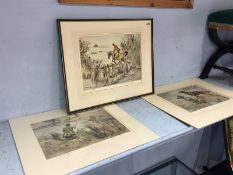 Henry Wilkinson, (1878-1971), etching, limited edition, 57/100, 91/150 and 59/150, signed in pencil,