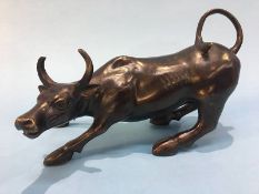A bronze cow