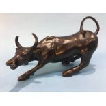 A bronze cow