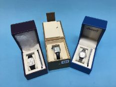 Three ladies Ingersoll wristwatches, with boxes