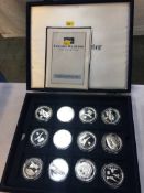 Westminster silver commemorative Concorde coin collection