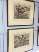 Henry Wilkinson, (1878-1971), etching, limited edition, 23/150 and 20/150, signed in pencil, 'Dogs