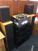 Assorted hifi equipment, to include Mission and Denon speakers, Audio Lab amplifier etc.