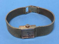 A ladies Omega wrist watch, stamped '750'