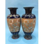 Large pair of Royal Doulton Slaters vases, by Louis Wakely