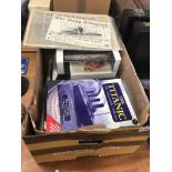 One box of Titanic related memorabilia