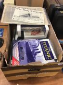 One box of Titanic related memorabilia