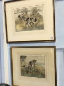 Henry Wilkinson (1878-1971), etching, limited edition, 76/150 and 6/150, signed in pencil, 'Spaniels