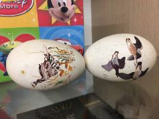 Two painted eggs